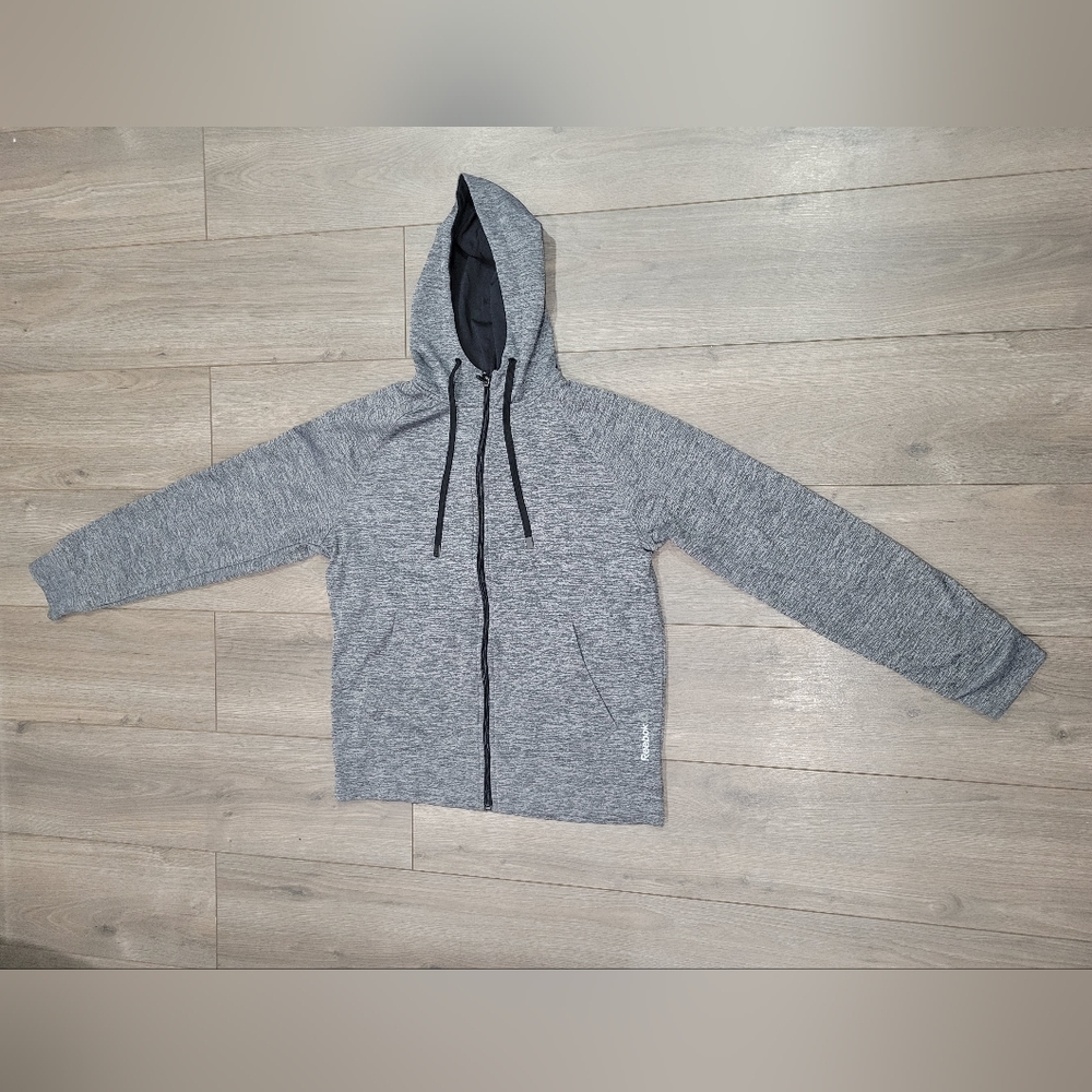 Reebok Men's Gray Zip Hoodie - Size Medium - Picture 4 of 6